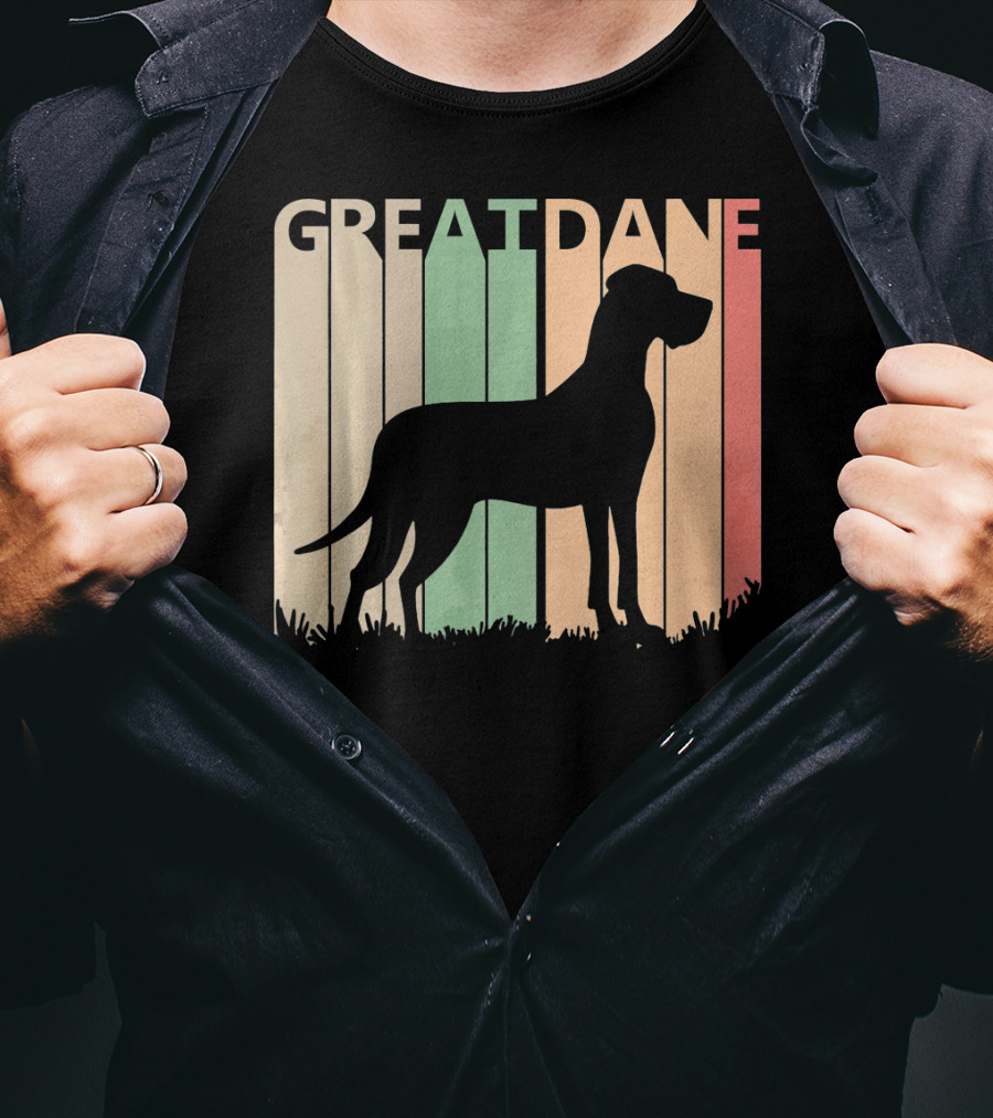 Great Dane Valentine Vintage Silhouette For Him T-Shirt