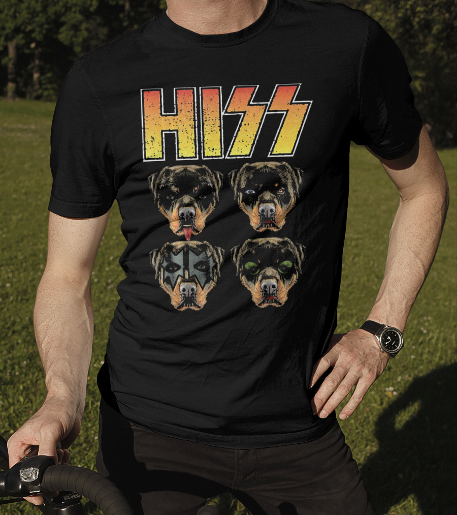 Hiss Rottweiler Rott Rottie Rockin' Faces T-Shirt