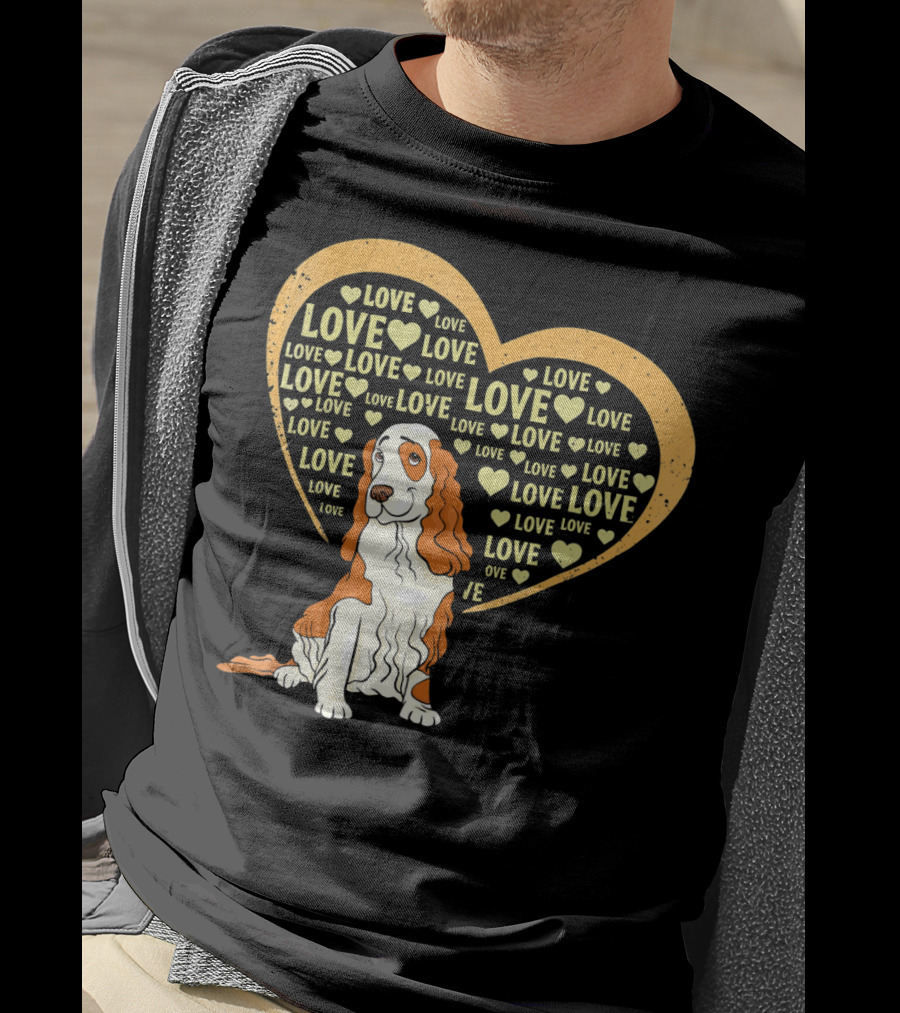 I Love Cocker Spaniel Dog Heart Love T-Shirt