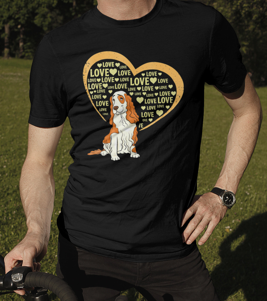 I Love Cocker Spaniel Dog Heart Love T-Shirt