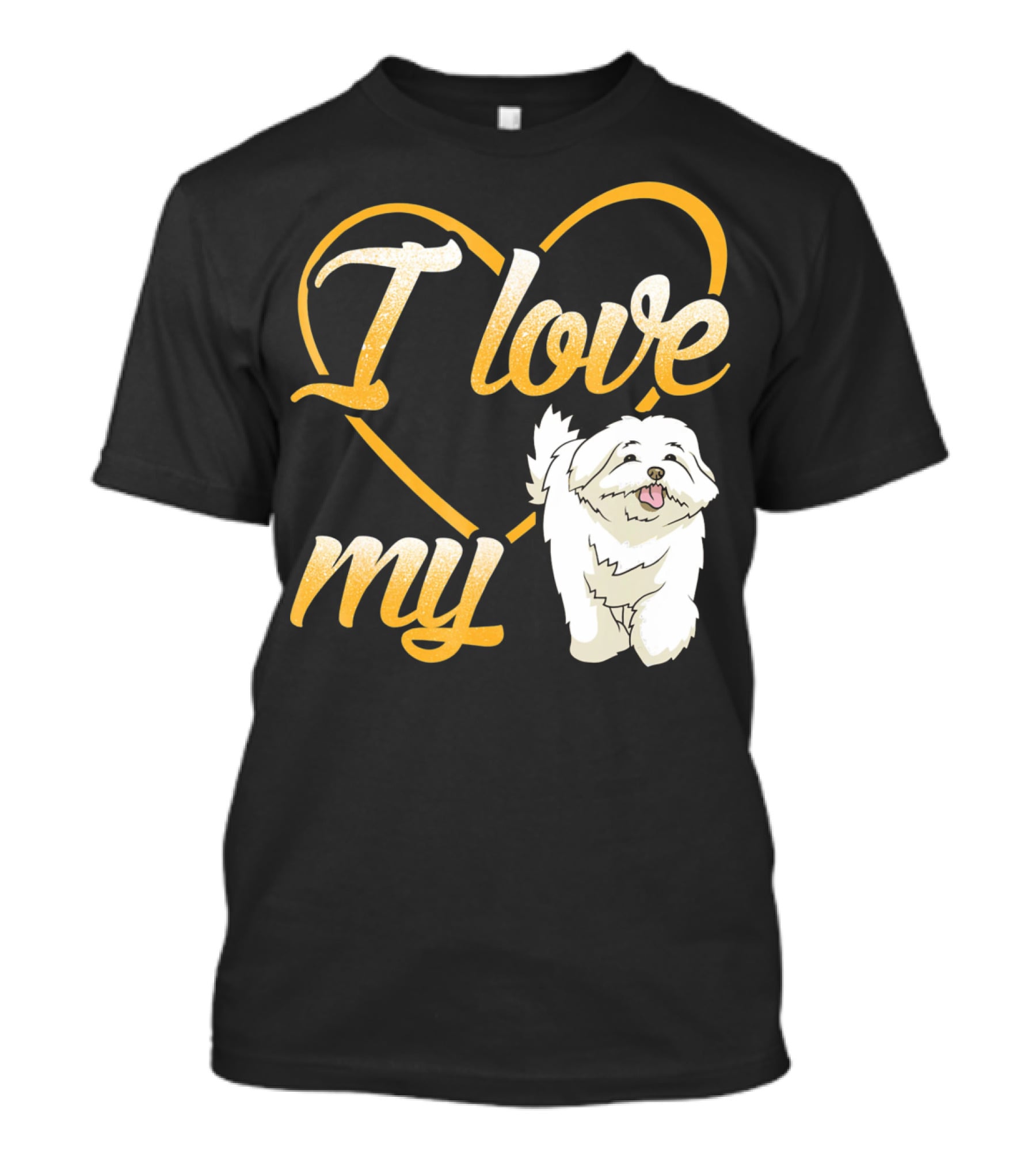 I Love My Maltese Dog Heart T-Shirt