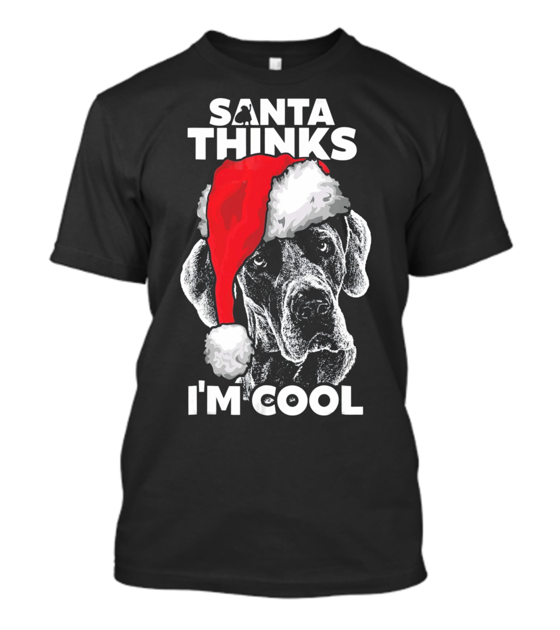 Santa Thinks I'm Cool Great Dane T-Shirt