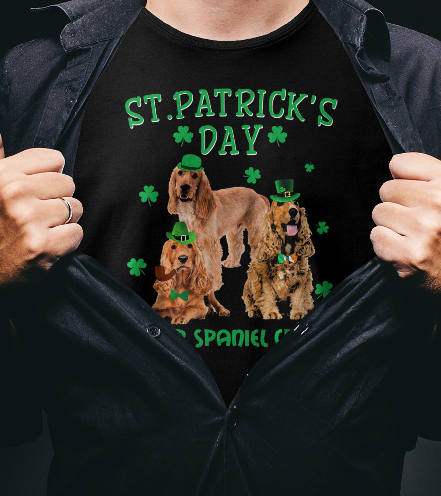 St. Patrick's Day Cocker Spaniel Crawl T-Shirt