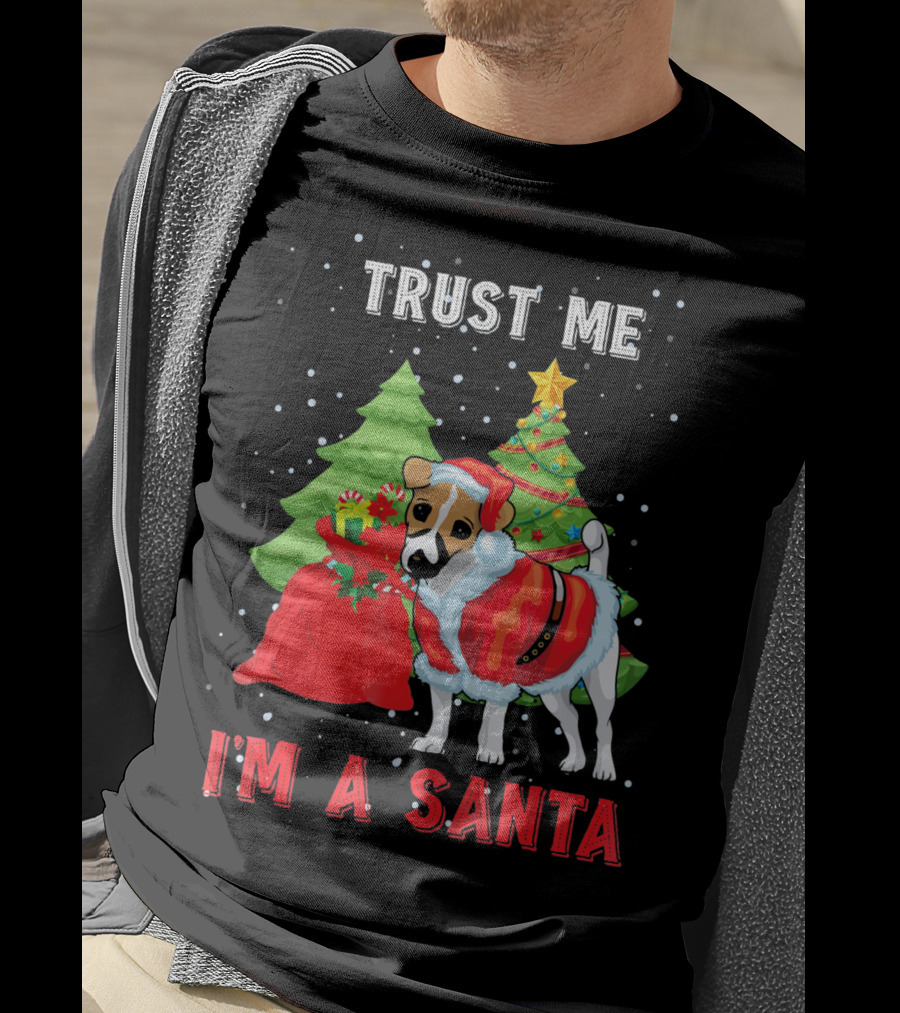 Trust Me I'm A Santa Jack Russell Dog Christmas Holiday T-Shirt
