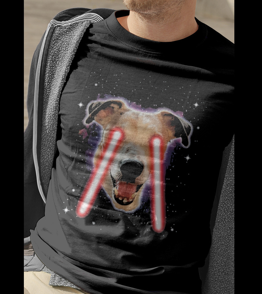 Jack Russell Terrier Laser Eyes Space Dog Astronaut T-Shirt