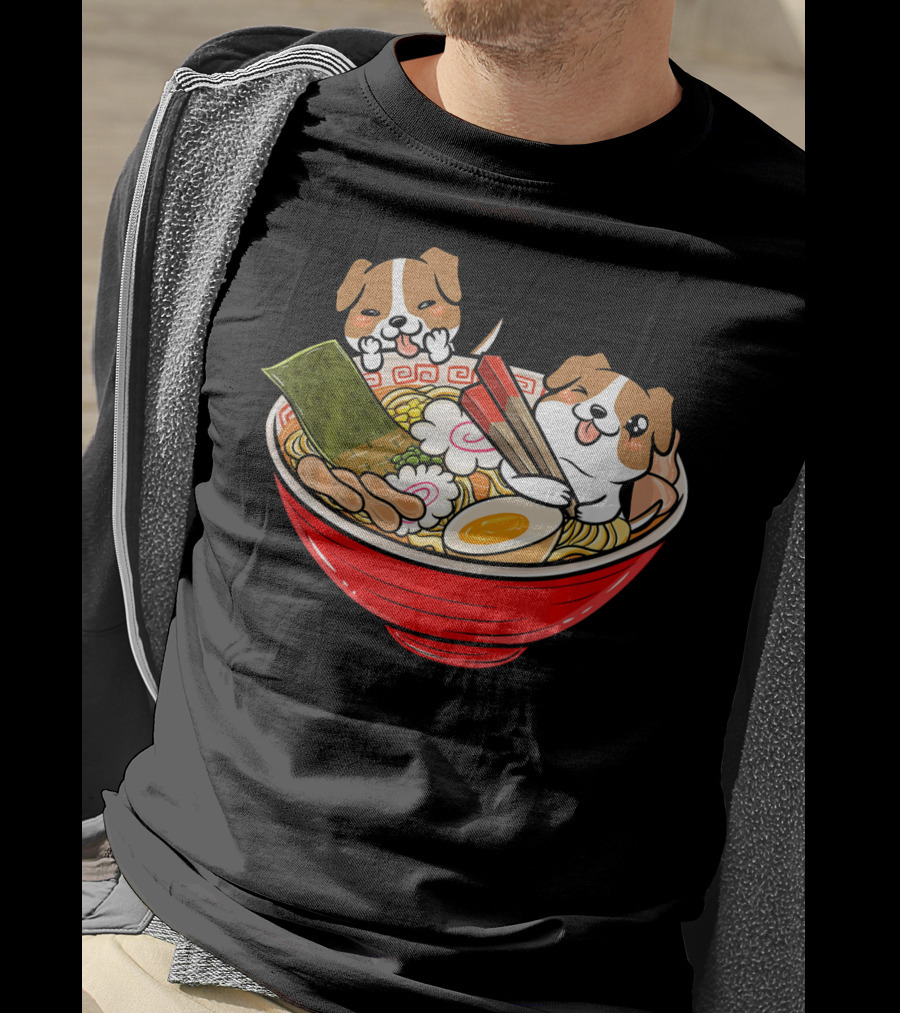 Jack Russell Terrier In Japanese Ramen Kawaii T-Shirt