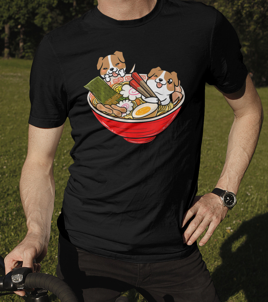 Jack Russell Terrier In Japanese Ramen Kawaii T-Shirt