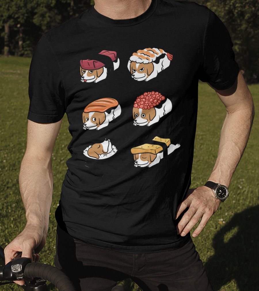 Jack Russell Terrier Nigiri Sushi Funny Dogs Collection T-Shirt