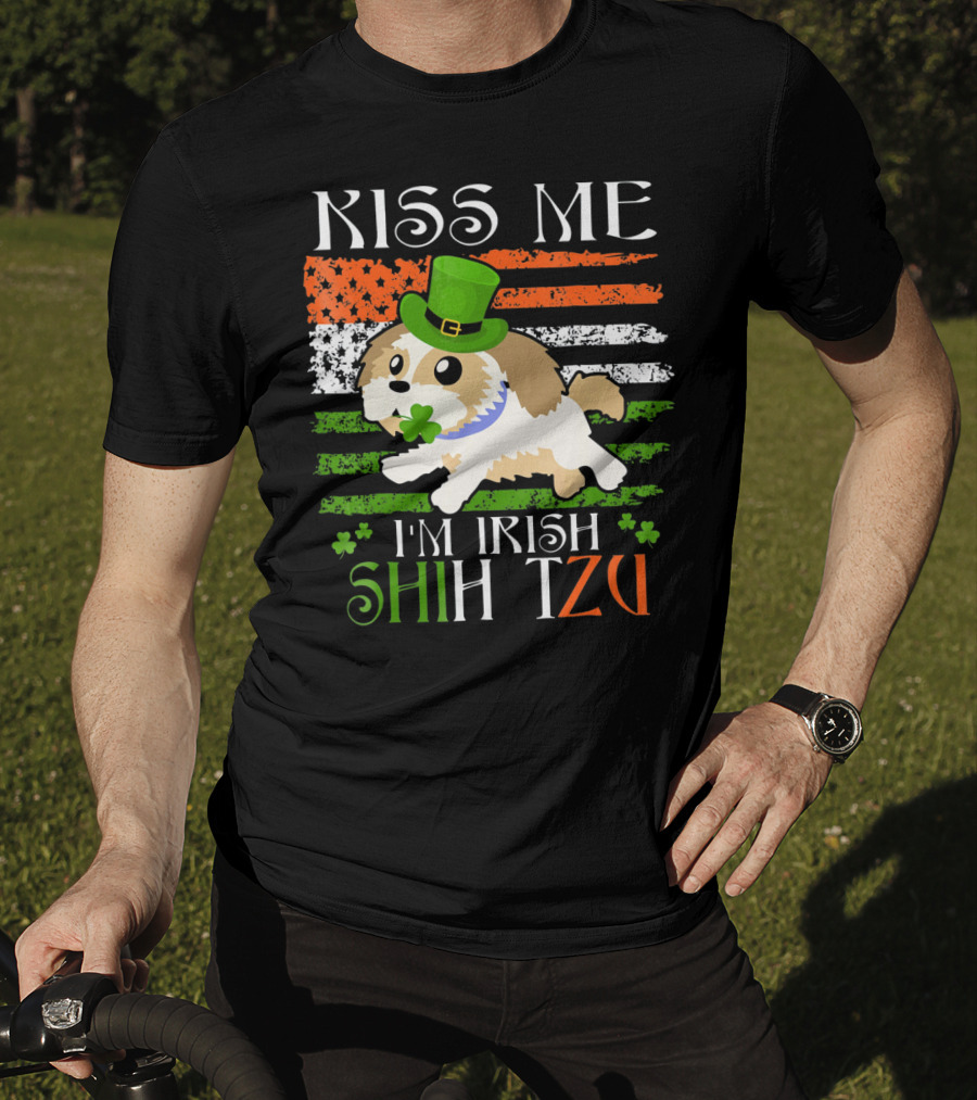 Kiss Me I'm Irish Shih Tzu St Patrick's Day T-Shirt