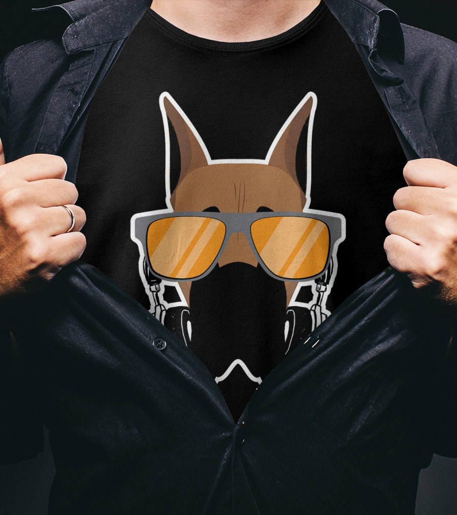 DJ Great Dane With Headphones And Sunglasses T-Shirt