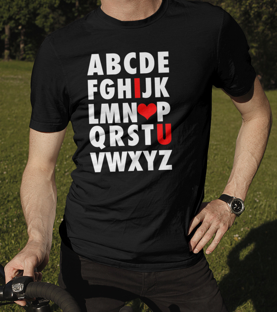 ABC I Love U Alphabet Valentine Slog T-Shirt