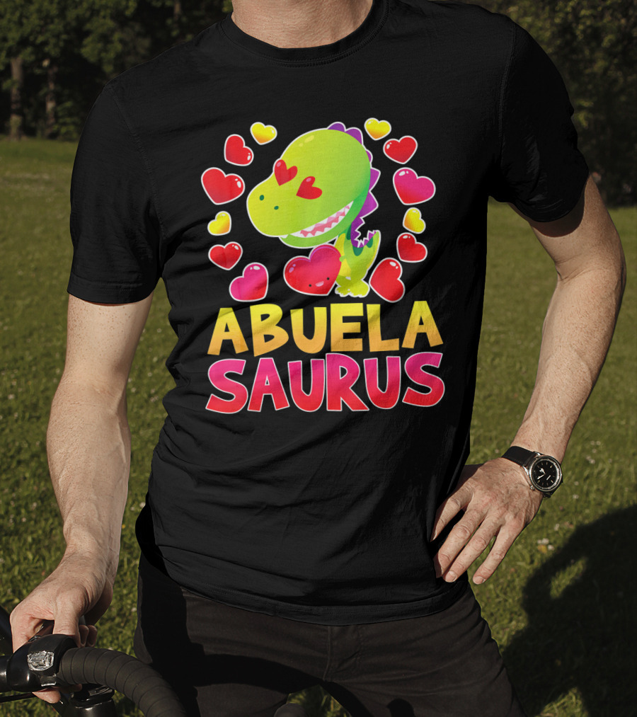 Abuelasaurus Valentines Day Heart Dino T-Shirt
