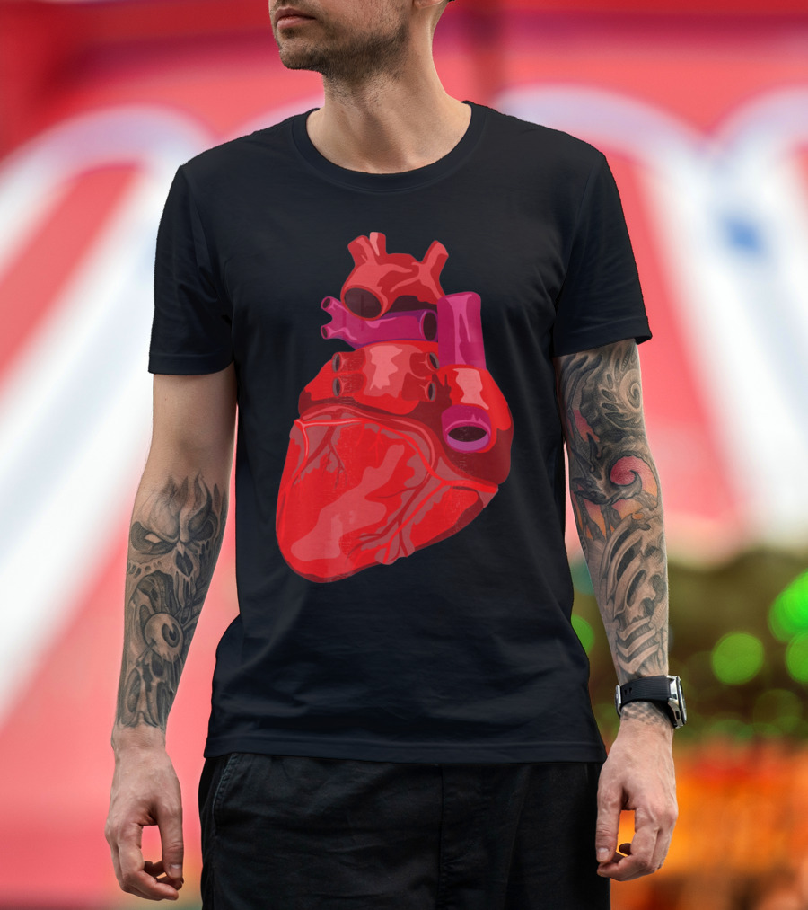 Anatomical Heart Funny Valentines Day Red Heart T-Shirt