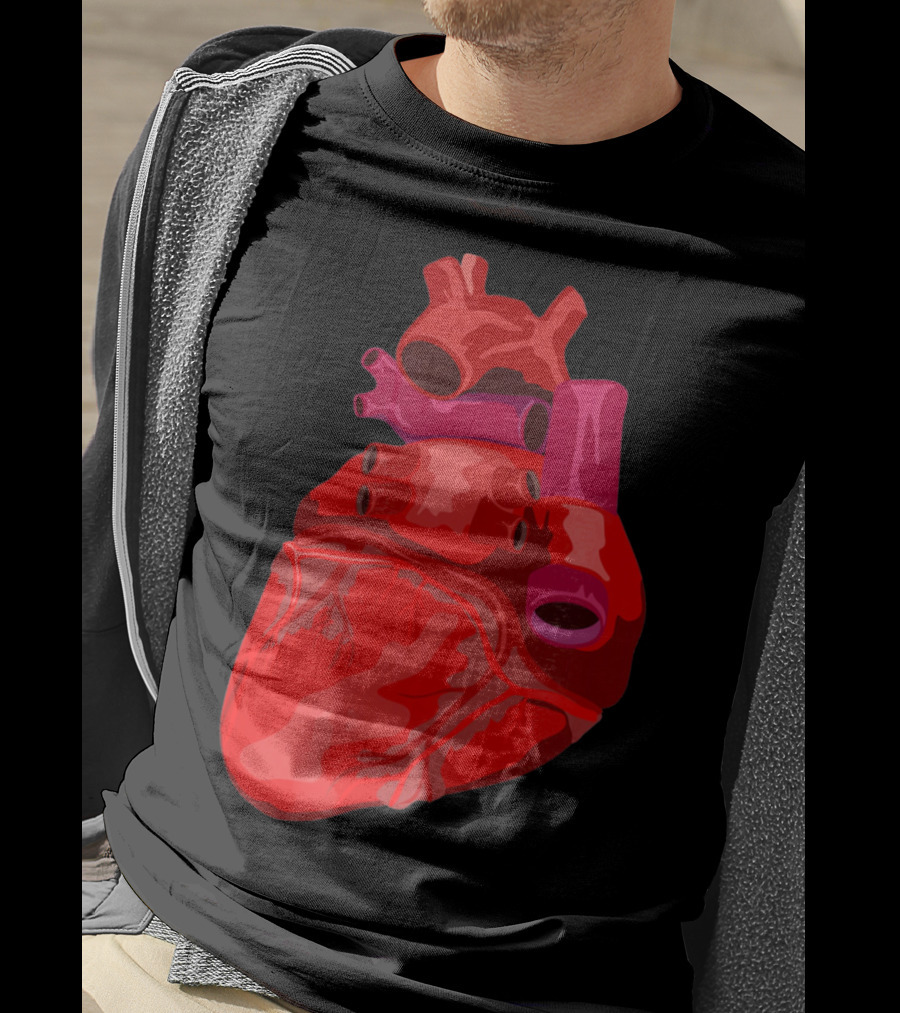 Anatomical Heart Funny Valentines Day Red Heart T-Shirt