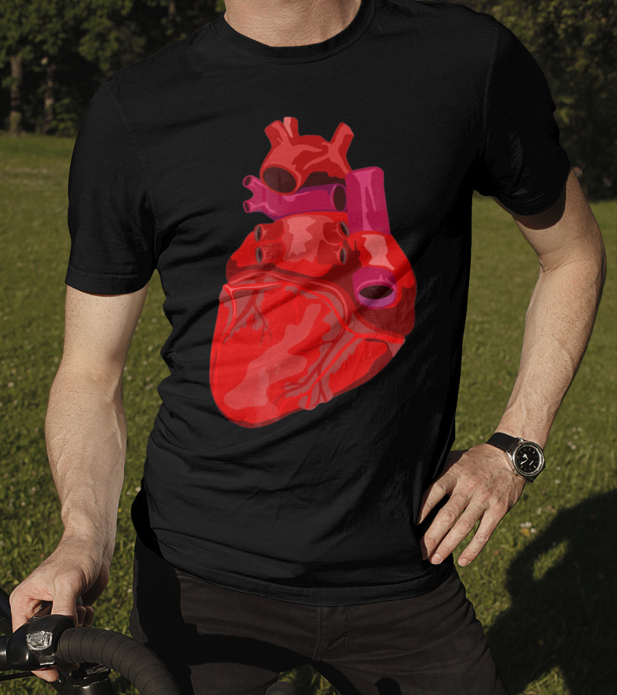 Anatomical Heart Funny Valentines Day Red Heart T-Shirt