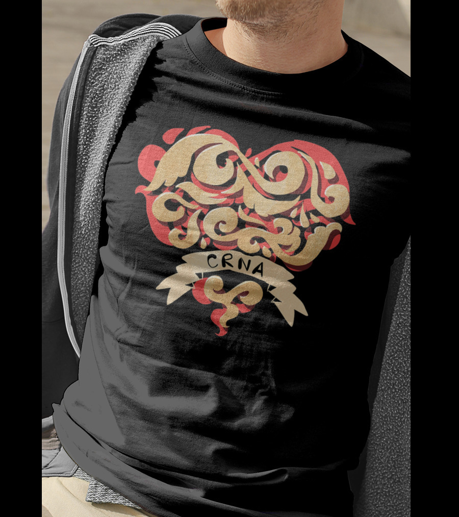 CRNA Heart Anesthesia T-Shirt