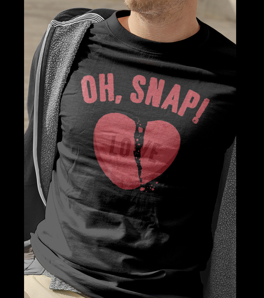 Oh Snap Broken Heart Love Anti Valentines Day T-Shirt