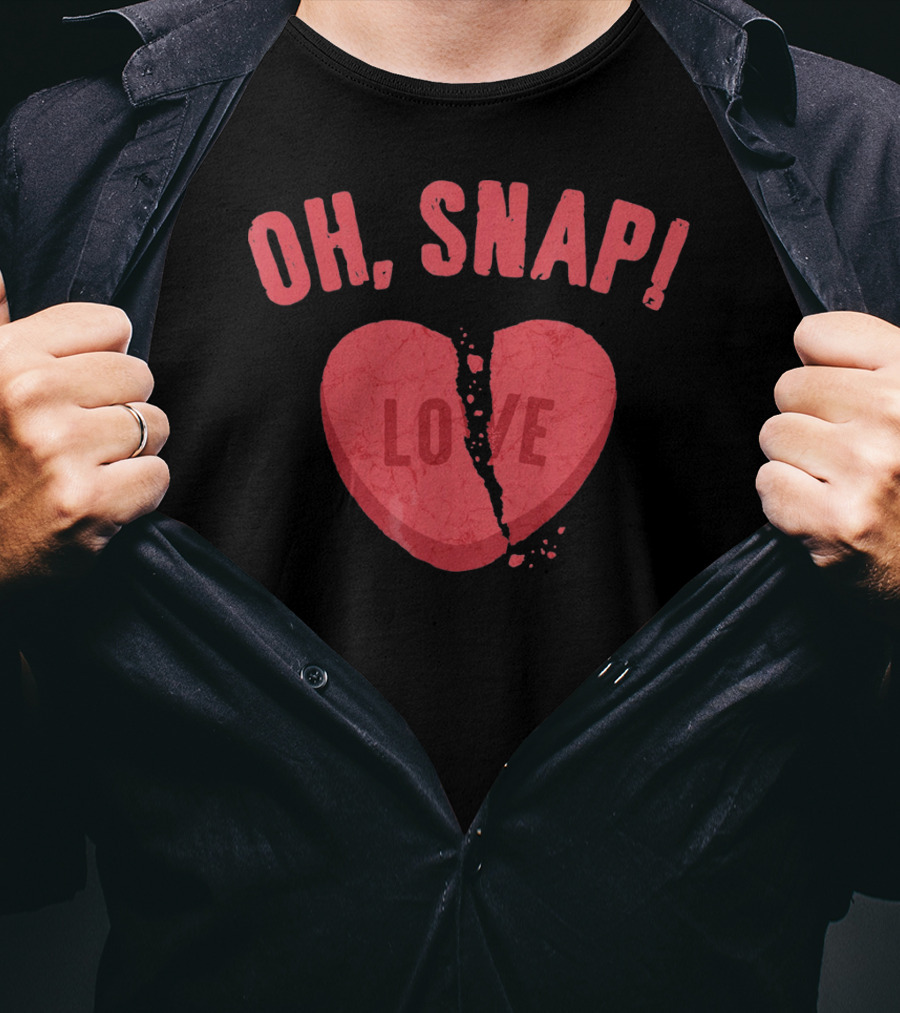 Oh Snap Broken Heart Love Anti Valentines Day T-Shirt