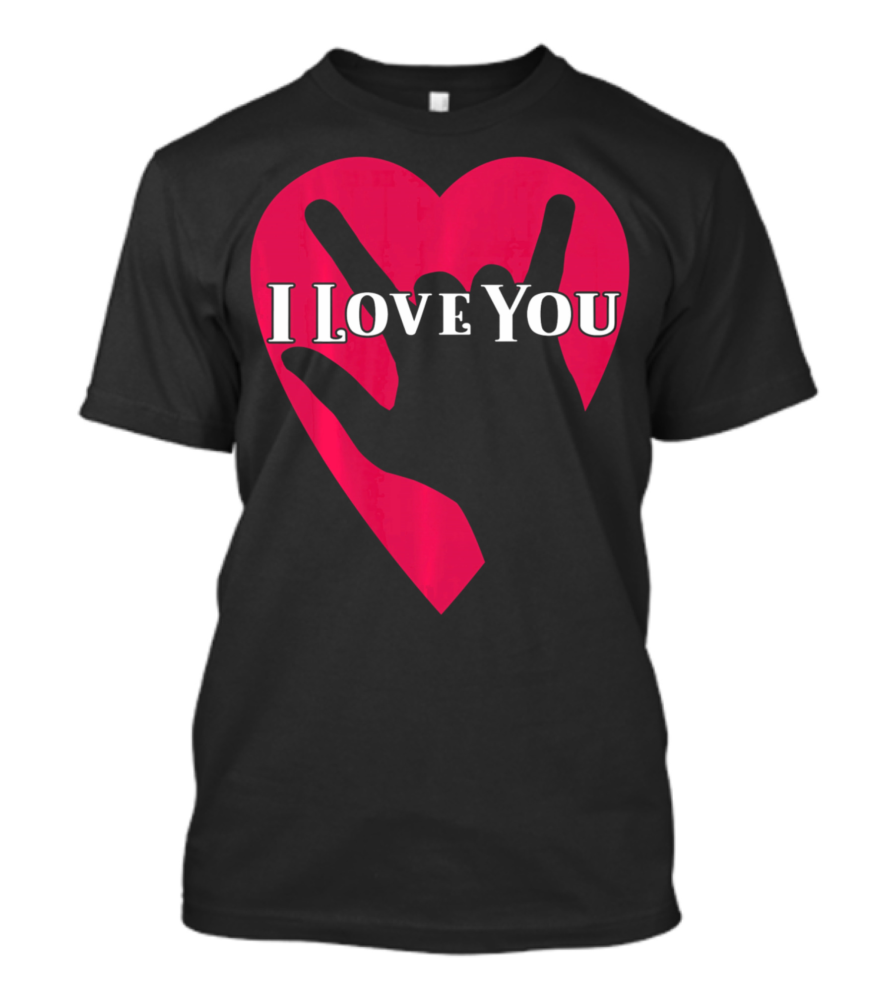 I Love You American Sign Language ASL Hand Heart T-Shirt
