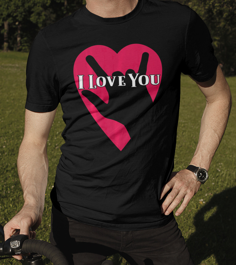 I Love You American Sign Language ASL Hand Heart T-Shirt