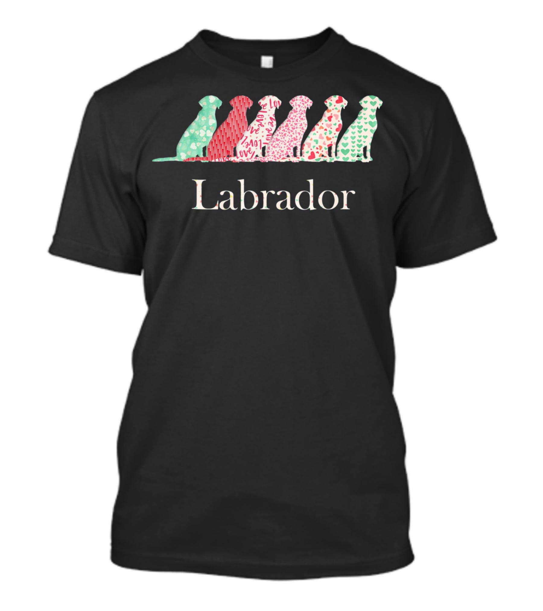 Labrador Love Hearts Valentine's Day Labrador Retriever T-Shirt