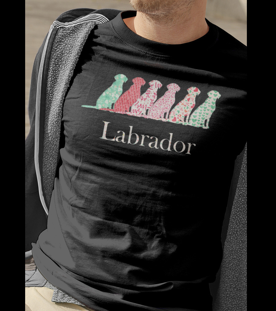 Labrador Love Hearts Valentine's Day Labrador Retriever T-Shirt