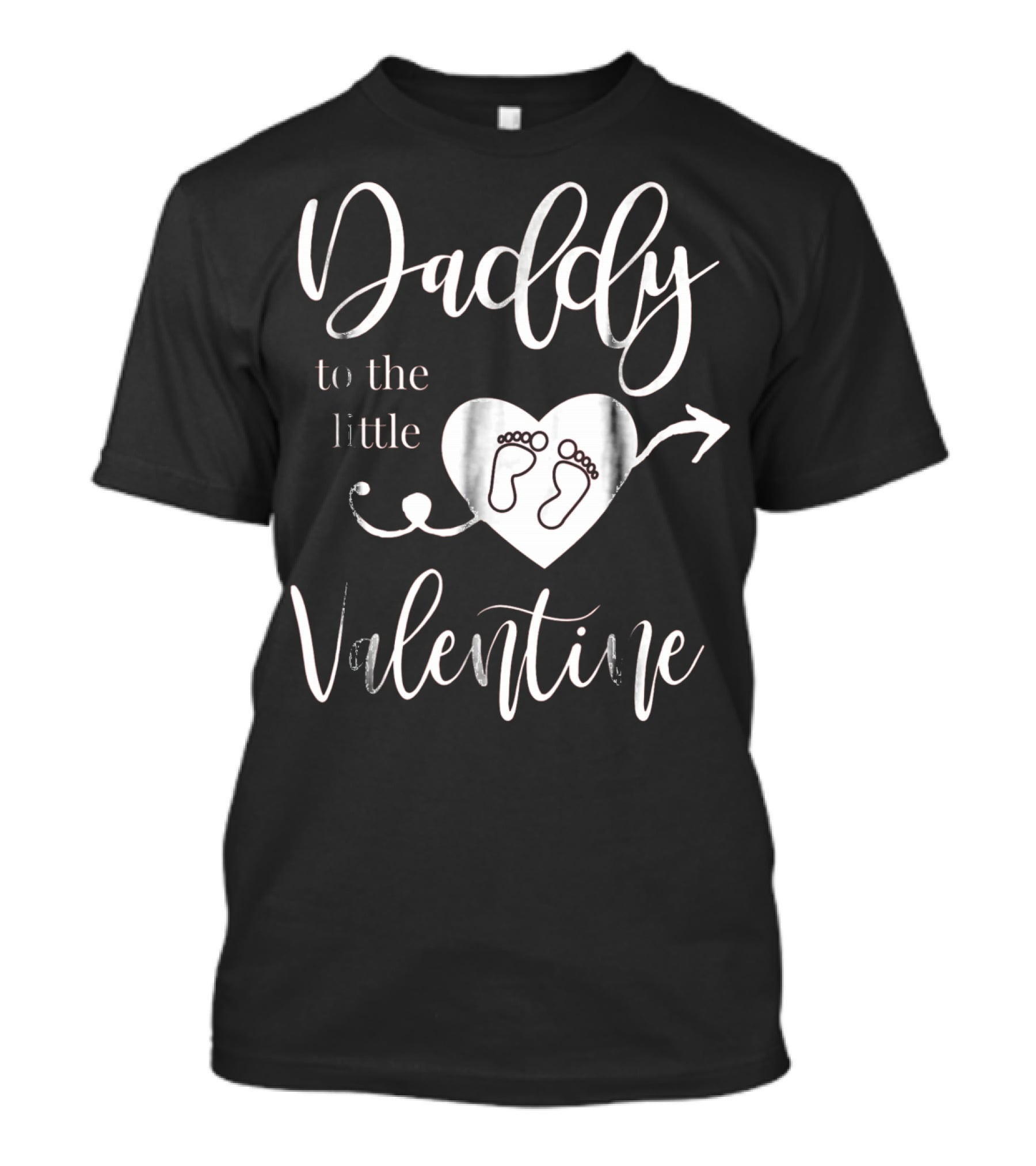 Daddy To The Little Valentine Baby Reveal Pregnancy Announce T-Shirt