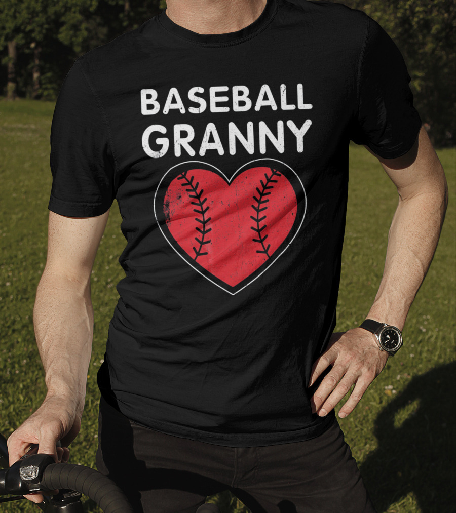 Baseball Granny Heart Birthday Valentine T-Shirt