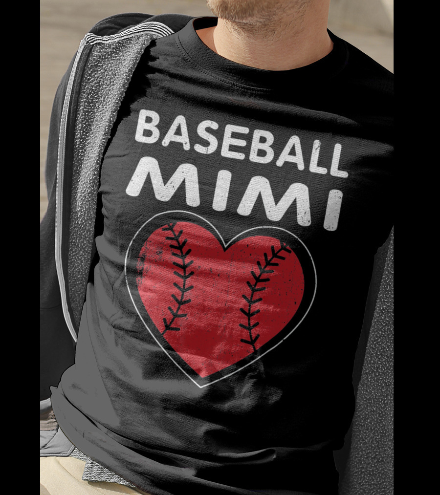 Baseball Mimi Heart Valentine T-Shirt