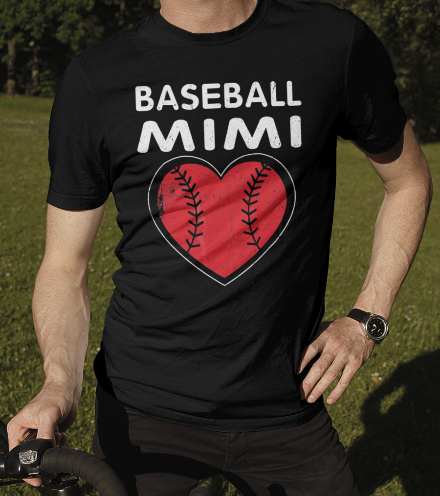 Baseball Mimi Heart Valentine T-Shirt