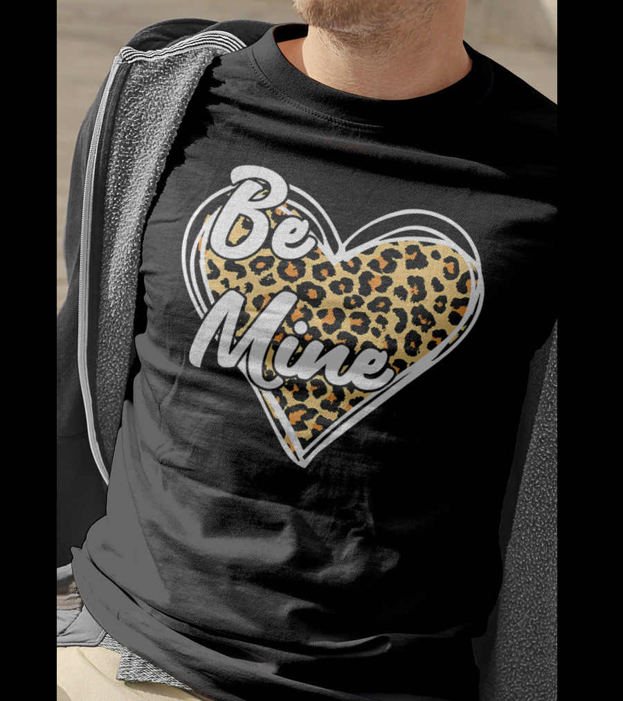 Be Mine Leopard Heart T-Shirt