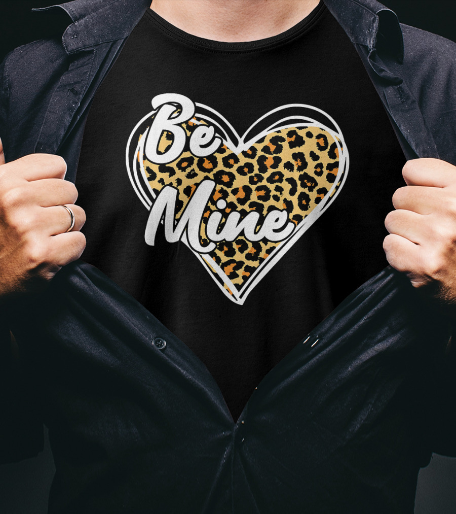 Be Mine Leopard Heart T-Shirt