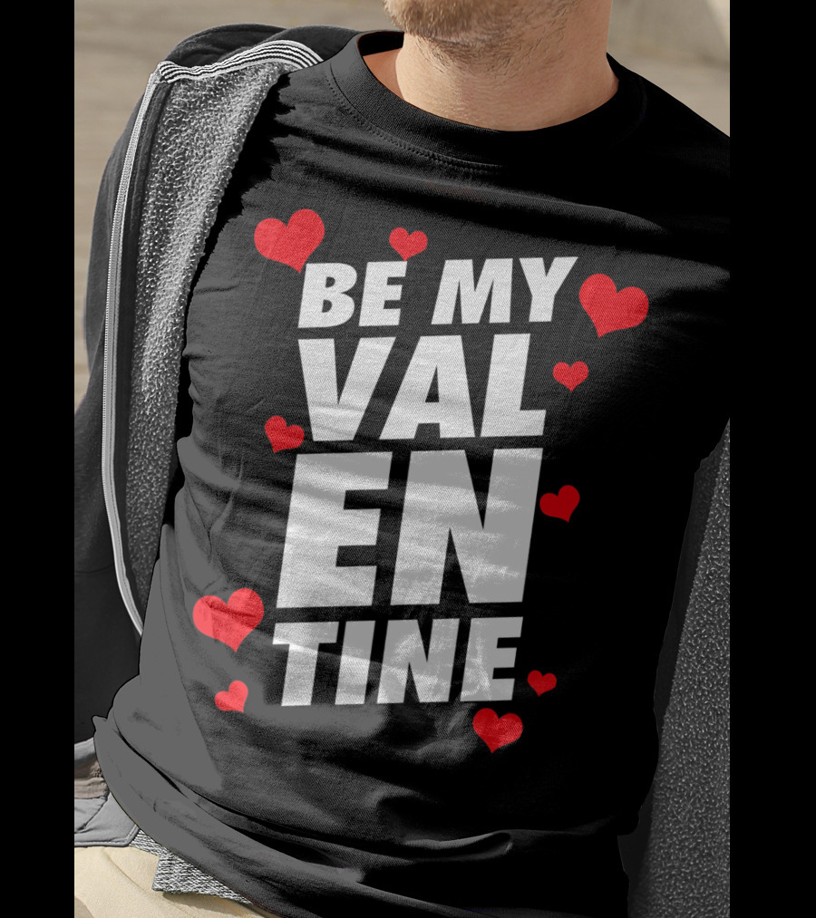 Be My Valentine Stylish Valentines Day Hearts T-Shirt