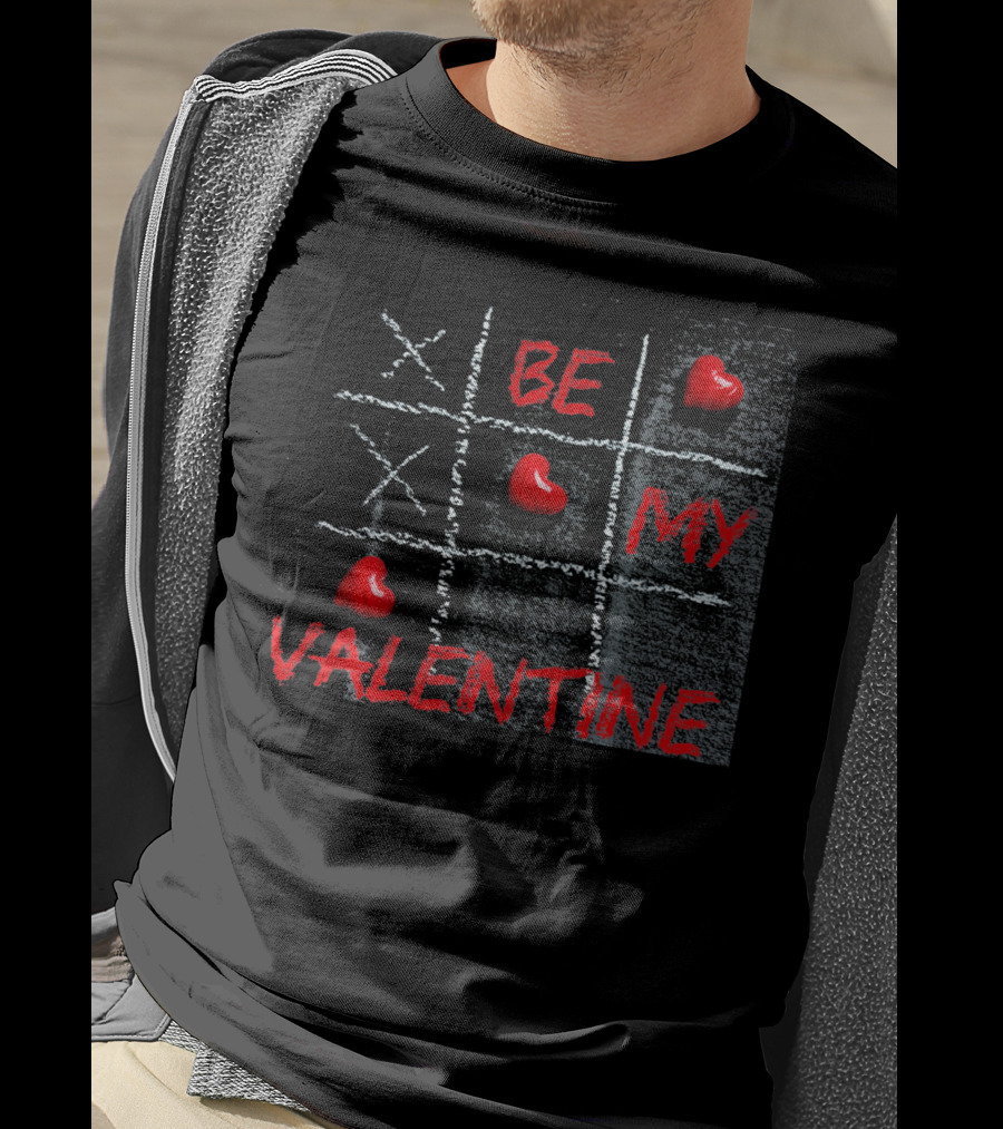 Be My Valentine Tic Tac Toe Hearts T-Shirt