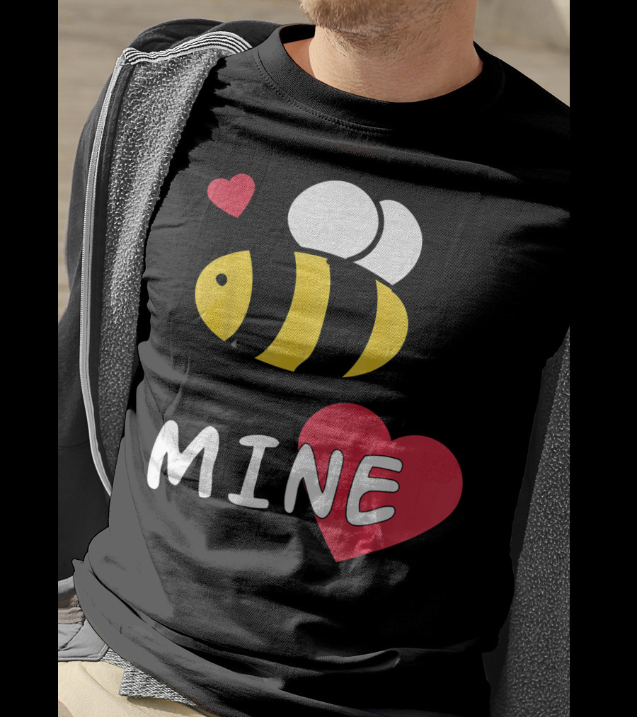 Bee Mine Valentine's Day Puns With Hearts T-Shirt