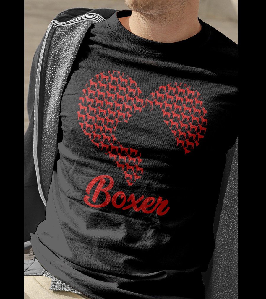 Boxer Heart Valentine Love Boxer T-Shirt