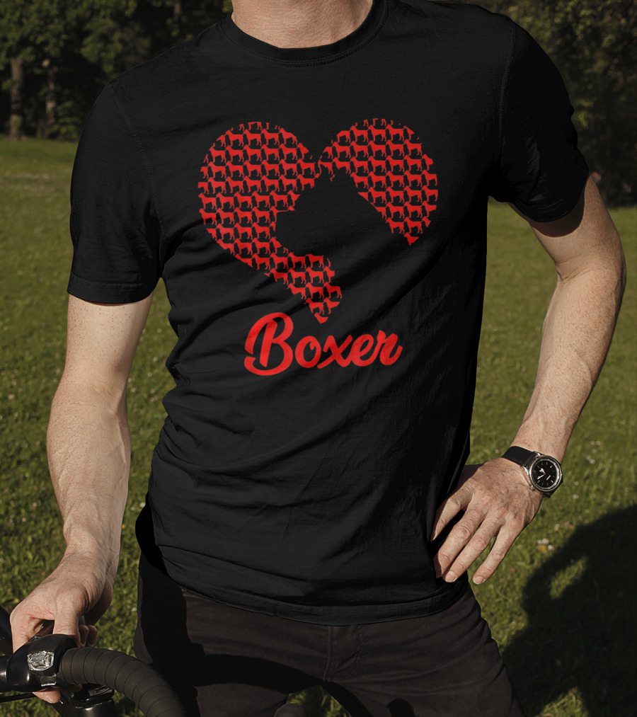 Boxer Heart Valentine Love Boxer T-Shirt