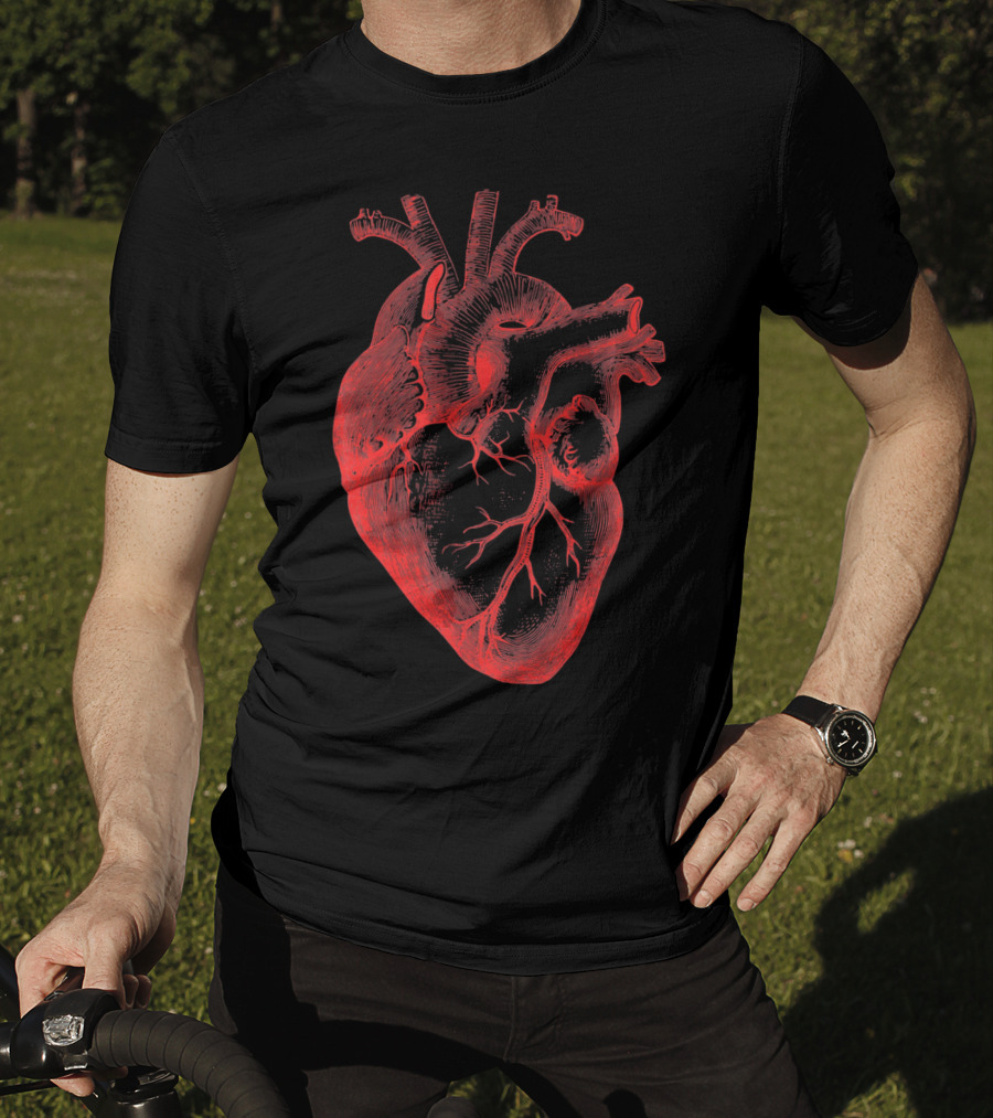 Boy Valentine Cool Men Anatomical Heart T-Shirt
