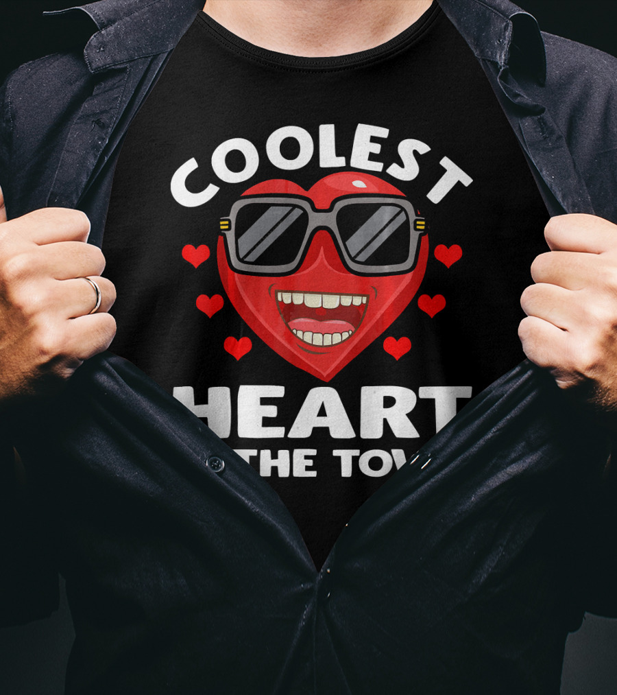 Coolest Heart In The Town Valentine's Boys T-Shirt