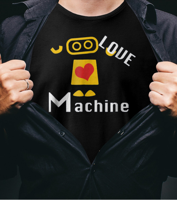 Boys Valentines Day Red Robot Love Machine T-Shirt