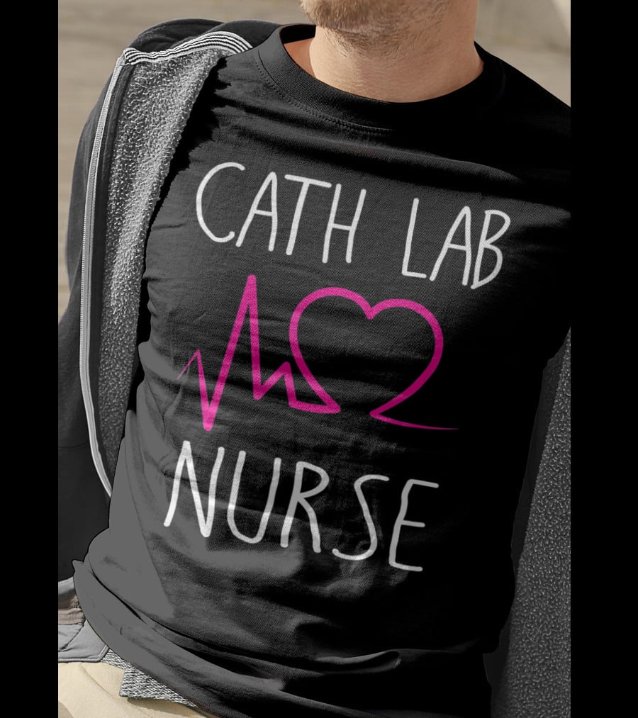 Cath Lab Nurse Heartbeat Love Pulse T-Shirt