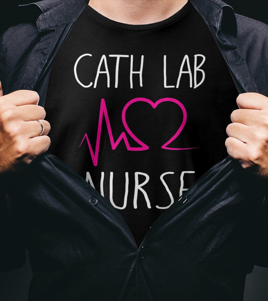 Cath Lab Nurse Heartbeat Love Pulse T-Shirt