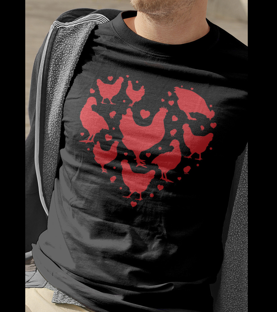 Chicken Heart Valentines Day T-Shirt