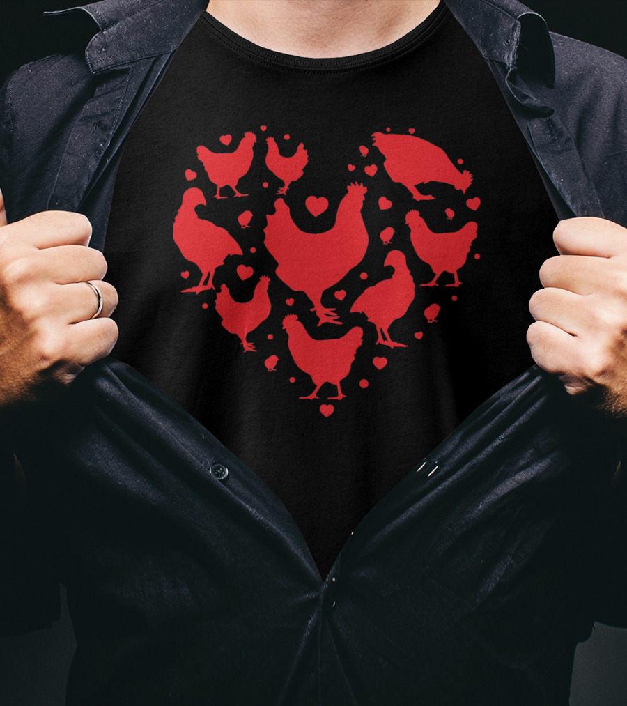 Chicken Heart Valentines Day T-Shirt