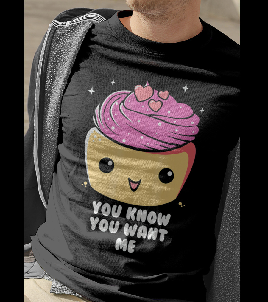 Cupid Cupcake You Know You Want Me Food Lover Baking T-Shirt