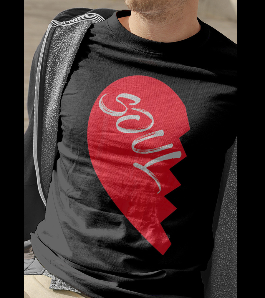 Couple Half Heart Soulmate Valentines Soul T-Shirt