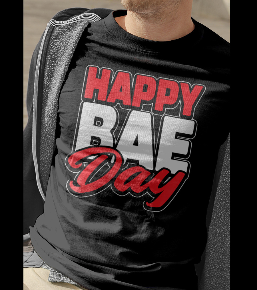 Happy Bae Day Couples His Her Valentine's Day T-Shirt