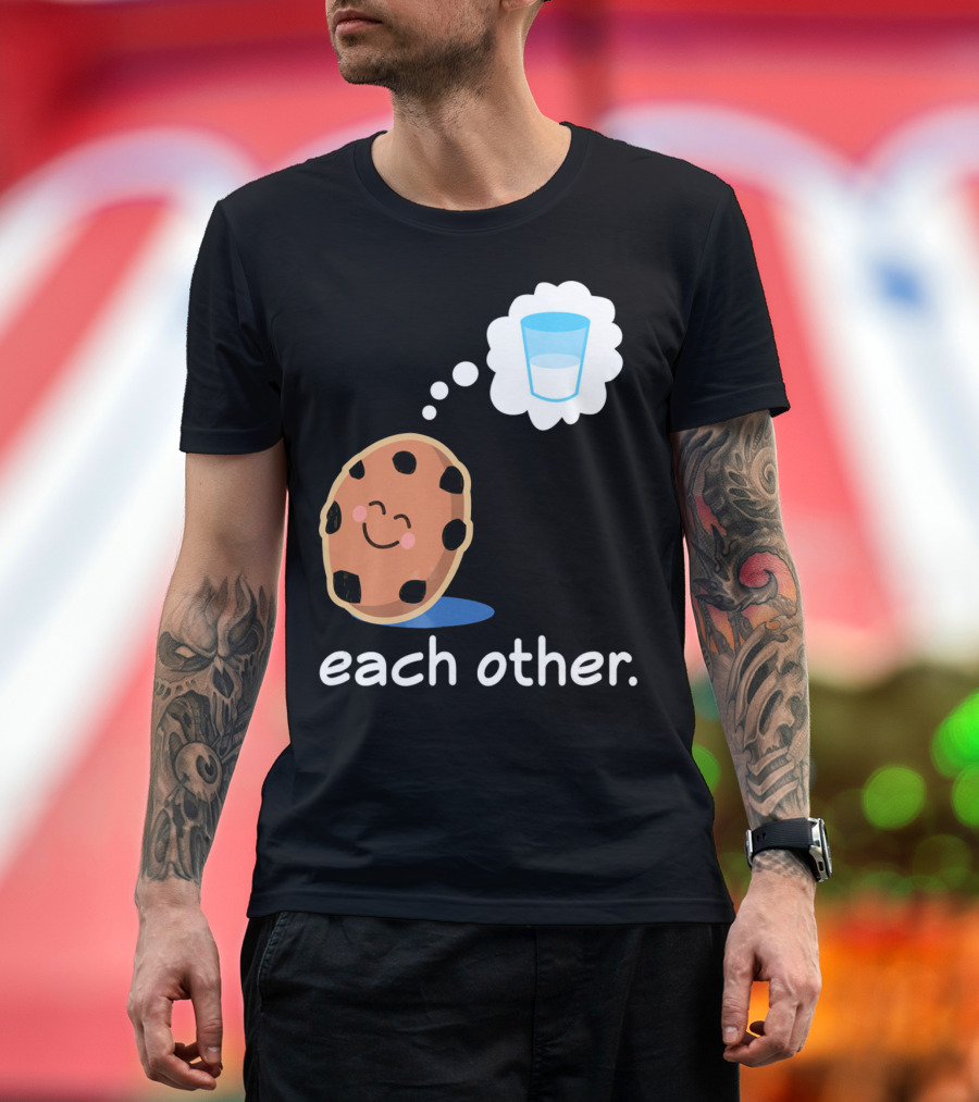 Couples Matching Cookie and Milk Each Other Valenti T-Shirt