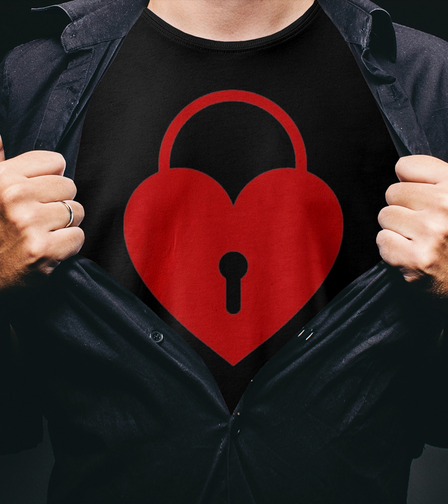 Valentines Day Heart Lock Key Symbol For Couples T-Shirt
