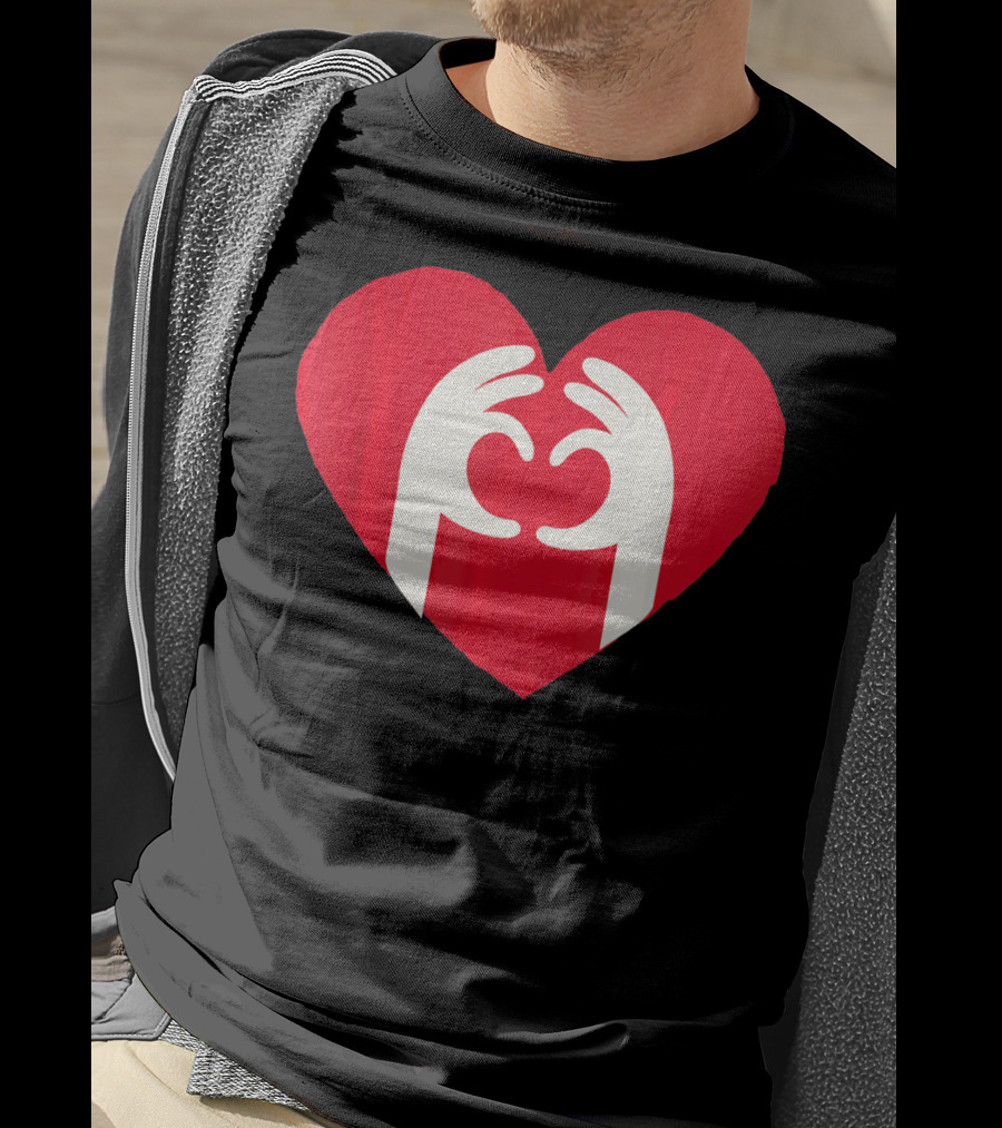 Valentines Day Cute Finger Heart Shape T-Shirt